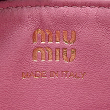 Load image into Gallery viewer, MIUMIU L-shaped zipper card holder Caramel/Petal Pink5MB066 Calf Leather
