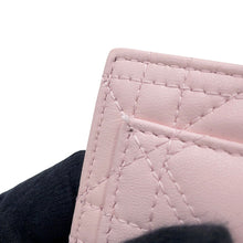 Load image into Gallery viewer, Dior Dioramour Lady Dior Cosmos Zip Card Holder Heart Cannage Pale pinkS0965ONHG_M02N Lambskin
