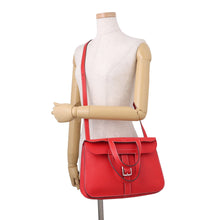 将图像加载到图库查看器中，HERMES Halzan Rouge Casaque Taurillon Clemence Size 31
