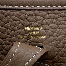 Load image into Gallery viewer, HERMES Evelyne Amazon Long Etoupe/Blue Indigo Taurillon Clemence Size TPM
