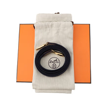 Load image into Gallery viewer, HERMES Evelyne Amazon Long Etoupe/Blue Indigo Taurillon Clemence Size TPM
