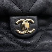 Load image into Gallery viewer, CHANEL Matelasse Drawstring Double Pocket Backpack BlackAS4342 Calf Leather
