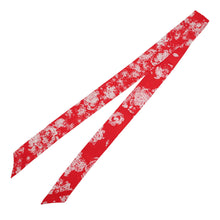 Load image into Gallery viewer, CHANEL Scarf Slim Bandeau Red/WhiteAAB856 Silk 100%
