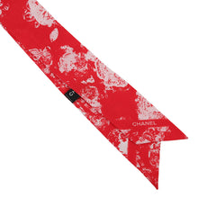 Load image into Gallery viewer, CHANEL Scarf Slim Bandeau Red/WhiteAAB856 Silk 100%
