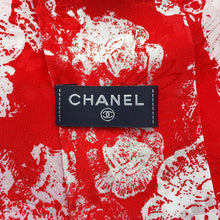 Load image into Gallery viewer, CHANEL Scarf Slim Bandeau Red/WhiteAAB856 Silk 100%
