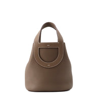 HERMES in-the-loop Tote Bag Etoupe Taurillon Clemence Swift Leather Size 18