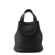 Load image into Gallery viewer, HERMES in-the-loop Tote Bag Black Taurillon Clemence Swift Leather Size 23
