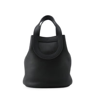 HERMES in-the-loop Tote Bag Black Taurillon Clemence Swift Leather Size 23