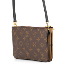 将图像加载到图库查看器中，LOUIS VUITTON Pochette double zip NoirM69203 Monogram Monogram / Giant Reverse
