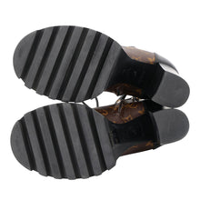 将图像加载到图库查看器中，LOUIS VUITTON Star Trail EncreBoots Noir/Brown1A2Y7W Patent LeatherMonogram Plain Calf Leather Size 37
