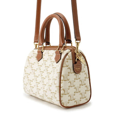 Load image into Gallery viewer, CELINE Triomphe 2WAY Travel Bag Brown/Beige197582 PVC Leather Size Small
