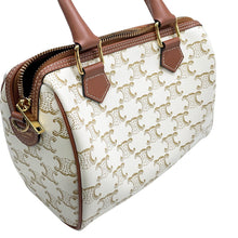 Load image into Gallery viewer, CELINE Triomphe 2WAY Travel Bag Brown/Beige197582 PVC Leather Size Small
