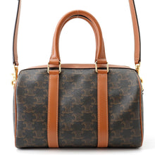 Load image into Gallery viewer, CELINE Triomphe 2WAY Travel Bag Tan121322 PVC Leather Size Medium
