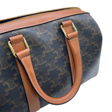 Load image into Gallery viewer, CELINE Triomphe 2WAY Travel Bag Tan121322 PVC Leather Size Medium
