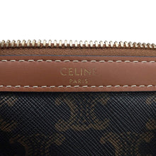 Load image into Gallery viewer, CELINE Triomphe 2WAY Travel Bag Tan121322 PVC Leather Size Medium
