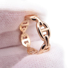 Load image into Gallery viewer, HERMES Chaine d'Ancre Anchene Ring Size PM/51/#11 18K Pink Gold

