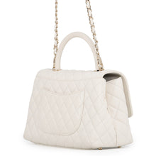 Load image into Gallery viewer, CHANEL Matelasse Coco Handle 2WAYHandbag WhiteA92991 Caviar Leather Size 29
