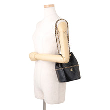 Load image into Gallery viewer, CHANEL Matelasse Around Chain Bucket Bag BlackAS5328 Shiny Lambskin Size Small

