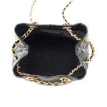 Load image into Gallery viewer, CHANEL Matelasse Around Chain Bucket Bag BlackAS5328 Shiny Lambskin Size Small
