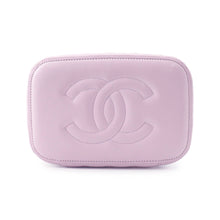 Load image into Gallery viewer, CHANEL Top Handle Matelasse CC Logo Vanity Bag Light PurpleAP2573 Caviar Leather
