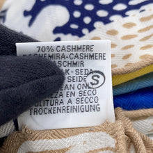 Load image into Gallery viewer, HERMES Giant Square Cavalier en Formes Size 140 Blue/White/Multicolor Cashmere70% Silk30%

