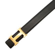 将图像加载到图库查看器中，HERMES Constance HBelt Reversible Size 85 Chocolat/Black Togo Leather Box Calf Leather
