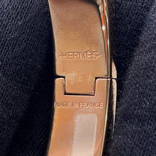 Load image into Gallery viewer, HERMES Clic H Bangle Size PM White Lacquer Gold Plated
