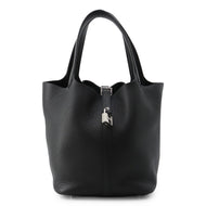 HERMES Picotin Lock Black Taurillon Clemence Size MM