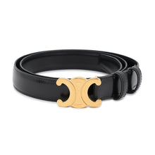 Load image into Gallery viewer, CELINE Triomphe Belt 0.7" Size 85 Black45AK93A01.38NO Calf Leather
