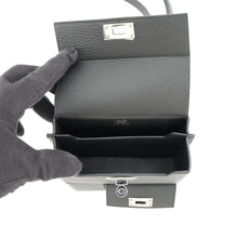 将图像加载到图库查看器中，HERMES Kelly Multi-Pocket To Go Black Epsom
