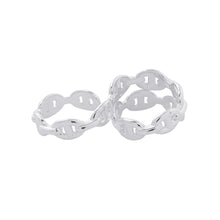 Load image into Gallery viewer, HERMES Chaine d'Ancre Double Ring Size 57/#17H122607B 00057 SV925

