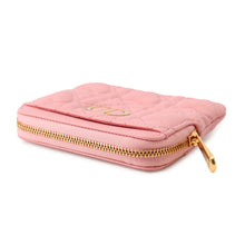 将图像加载到图库查看器中，Dior Karo Lavender Coin Purse Pink Lambskin
