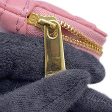 将图像加载到图库查看器中，Dior Karo Lavender Coin Purse Pink Lambskin
