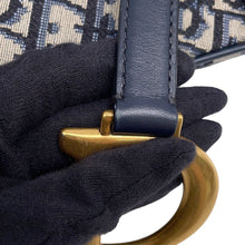 Load image into Gallery viewer, Dior Oblique Saddlebag Navy/BeigeM0447CTZQ_M928 Canvas Leather Size Mini

