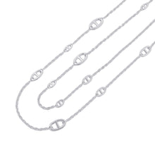 将图像加载到图库查看器中，HERMES Chaine d'Ancre Farandole Necklace Size 120 SV925
