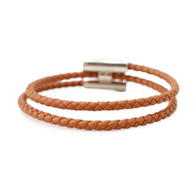 Load image into Gallery viewer, HERMES Leather Bracelet Tourni Tresse Size T4 Gold Swift Leather

