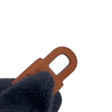 Load image into Gallery viewer, HERMES O'Kelly Earrings Gold Metal Swift Leather
