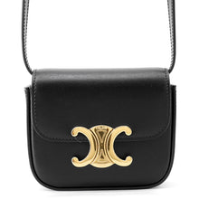 Load image into Gallery viewer, CELINE Mini Triomphe Shoulder Bag Black10I513DPV Leather Size Mini
