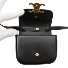 Load image into Gallery viewer, CELINE Mini Triomphe Shoulder Bag Black10I513DPV Leather Size Mini
