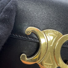 Load image into Gallery viewer, CELINE Mini Triomphe Shoulder Bag Black10I513DPV Leather Size Mini
