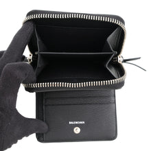 Load image into Gallery viewer, BALENCIAGA Paper compact wallet Black371662 Leather
