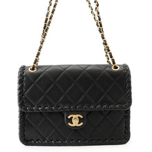 Load image into Gallery viewer, CHANEL Matelasse Single Flap Shoulder Bag BlackAS2496 Lambskin
