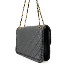 Load image into Gallery viewer, CHANEL Matelasse Single Flap Shoulder Bag BlackAS2496 Lambskin
