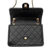 Load image into Gallery viewer, CHANEL Matelasse Single Flap Shoulder Bag BlackAS2496 Lambskin
