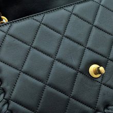 Load image into Gallery viewer, CHANEL Matelasse Single Flap Shoulder Bag BlackAS2496 Lambskin
