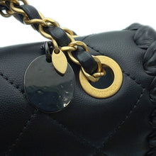 Load image into Gallery viewer, CHANEL Matelasse Single Flap Shoulder Bag BlackAS2496 Lambskin
