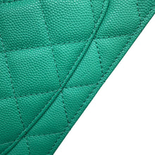 Load image into Gallery viewer, CHANEL Matelasse Classic Chain Wallet GreenAP0250 Caviar Leather
