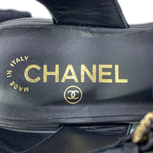 Load image into Gallery viewer, CHANEL Leather Sandals BlackG39918-X01000-94305 Lambskin Size 38 1/2
