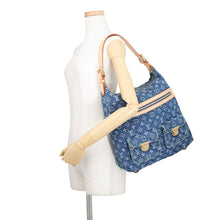将图像加载到图库查看器中，LOUIS VUITTON Baggy Blue/YellowM95048 Monogram Denim Size GM
