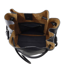 Load image into Gallery viewer, LOEWE Flamenco Knot Bicolor Tote Bag Midnight Blue/Black321.12.T30 Leather Size Large
